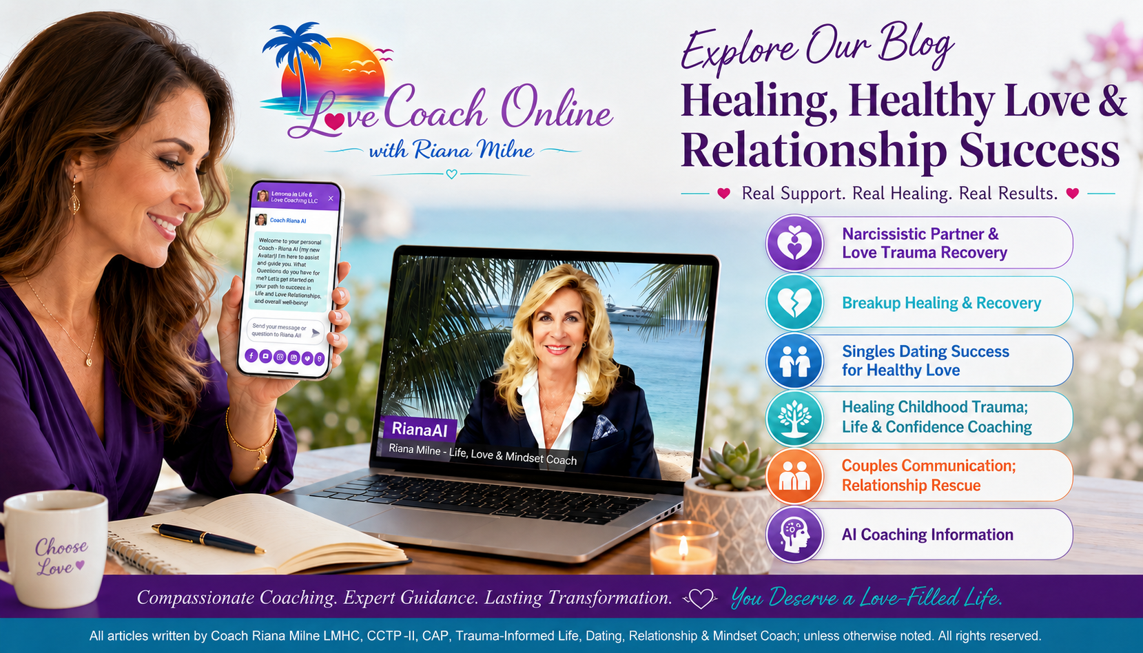 Explore Our Blog — Healing, Healthy Love & Relationship Success with Coach Riana Milne